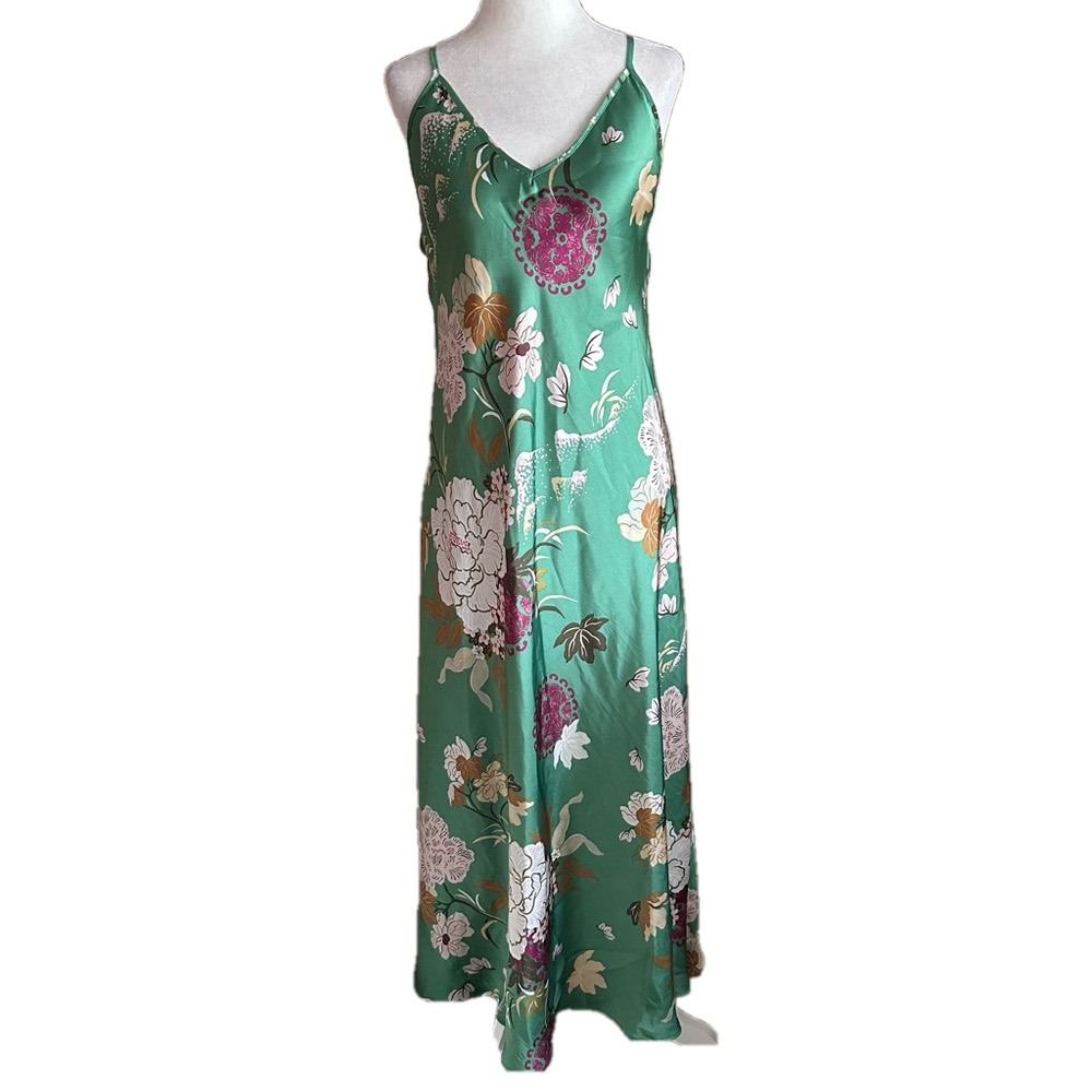 Zara Green Floral Maxi Dress